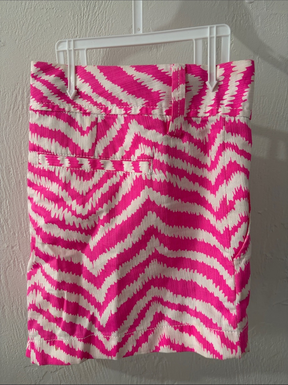 Lilly Pulitzer Hot Pink and White Zigzag Skort